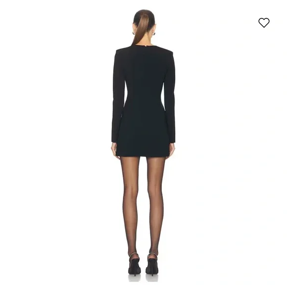 NEW A.L.C. Ella Long Sleeve Mini Dress in Black NWT Revolve